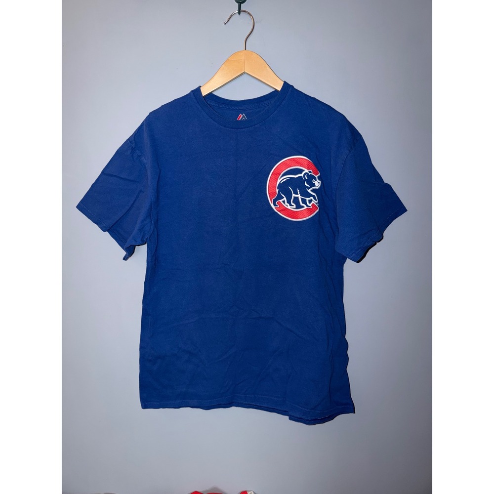 Majestic Chicago Cubs Kris‎ Bryant 17 Shirt Mens Large Blue MLB Baseball Tee